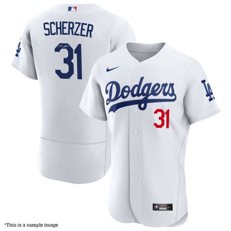 Max Scherzer Autographed Authentic Los Angeles Dodgers Jersey