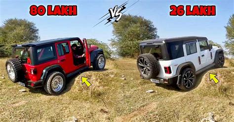 Mahindra Thar Roxx Vs Jeep Wrangler Rubicon Off Road Performance