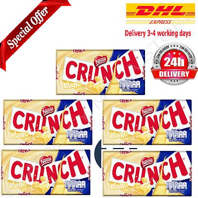 Pack Of Bars Nestl Crunch White Chocolate Bar Gr Oz Ebay