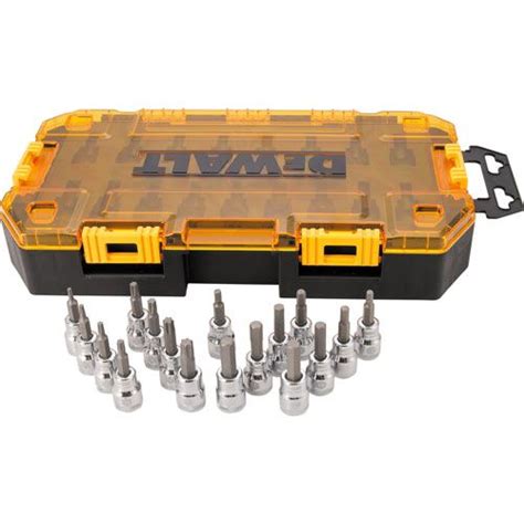 Dewalt Piece Drive Sae Metric And Torx Socket Set