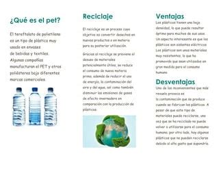 Triptico Reciclaje Ppt