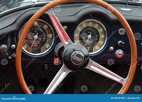 Classic Italian Convertible Sports Car Interior Editorial Stock Photo ...