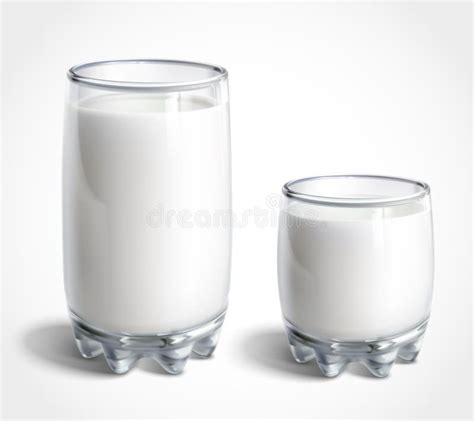 Verres De Lait Et De Lait De Choco Illustration D Illustration Stock