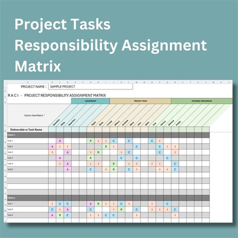 RACI Matrix Excel Template - structuraldetails store