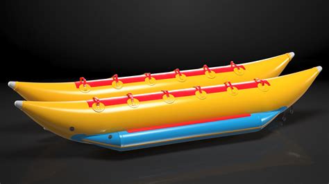 Banana Boat Double 3d Model 49 3ds Blend C4d Fbx Max Ma Lxo