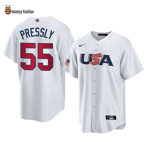 Ryan Pressly Houston Astros White USA 2023 World Baseball Jersey ...