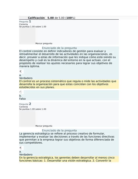 Puntos extras semana 6 Calificación 5 de 5 100 Pregunta 1