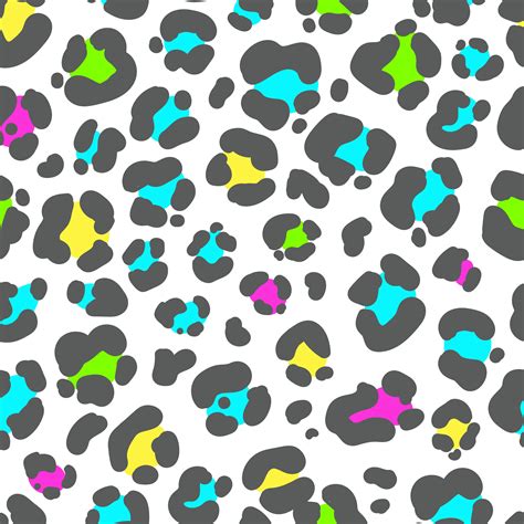 Neon Leopard Seamless Pattern Bright Colored Spotted Background