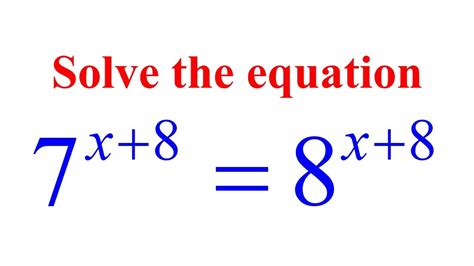 Nice Exponential Equation Different Basic Math Olympiad Question Youtube