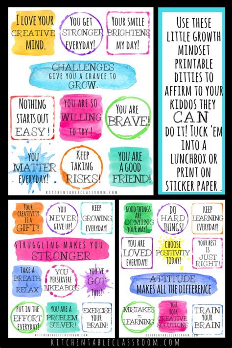 Printable Positive Affirmations For Students