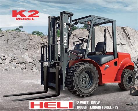 Heli K2 Series 3500kg Diesel 2wd Rough Terrain Forklift Allied Forklifts