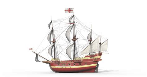 Galleon Ship With Interior - 3D Model by IgorYerm