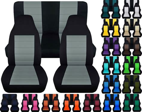 Front And Rear Car Seat Covers Fits Jeep Wrangler Yj Tj Lj