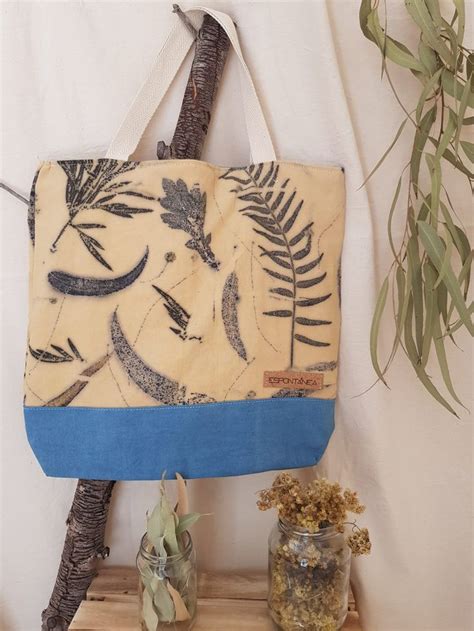 Totebag Ecoprint Eco Printing Etsy Tote Bag