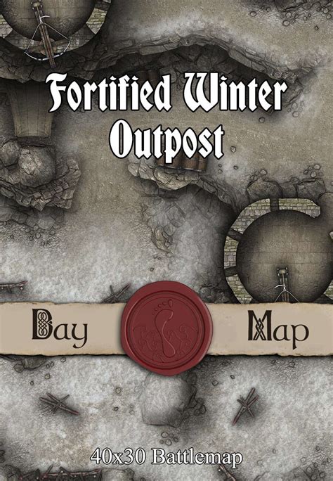 X Battlemap Fortified Winter Outpost Seafoot Games Camps