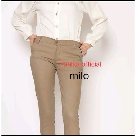 Jual Celana Chino Wanita Panjang Clana Chinos Cewek M 5l Bahan Katun