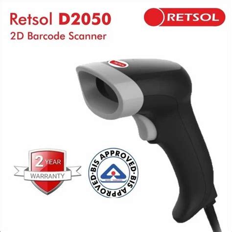 Handheld RETSOL D 2050 2D Barcode Scanner Wired Corded At Rs 2750