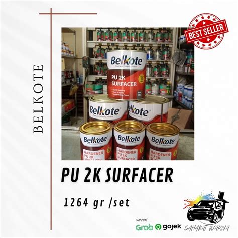 Jual Epoxy Belkote PU 2K Surfacer 1Kg Set Grey Abu Cat Dasar