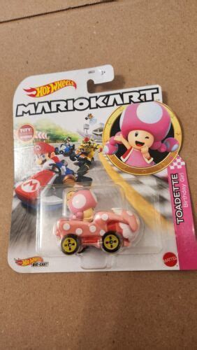 New Hot Wheels Mario Kart Toadette Pink Birthday Girl Nintendo Mariokart