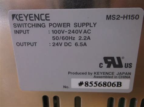 Ms H Keyence Vision Image System Sensor Controller Power Supply