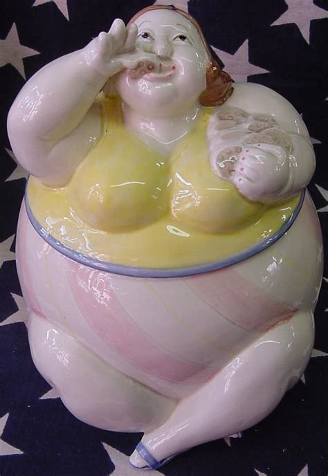 Fat Lady Eating Cookies Cookie Jar From Jazzejunque Cookie Jars