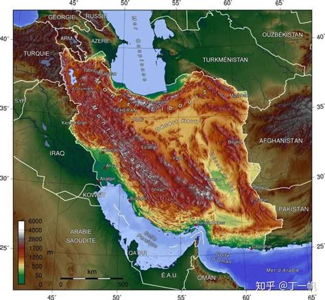 伊朗山脉地形图 千图网