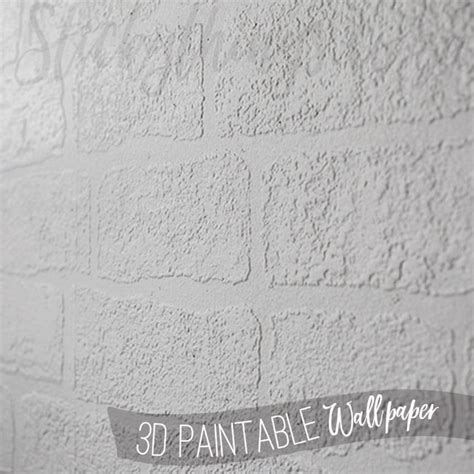 D Embossed Brick Paintable Wallpaper Sticky Things