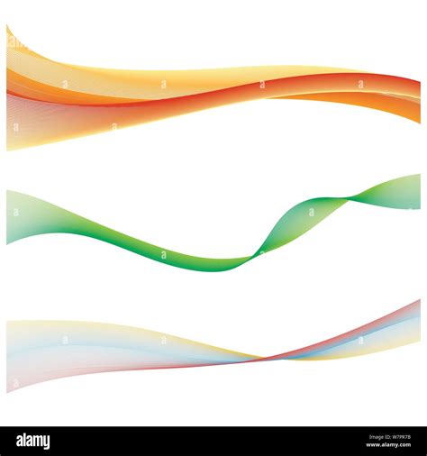 Abstract Smooth Color Wave Vector Curve Flow Motion Illustration Stock