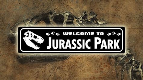 Welcome To Jurassic Park Aluminum Sign Etsy