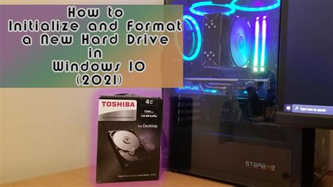 How To Initialize And Format A New Hard Drive In Windows In