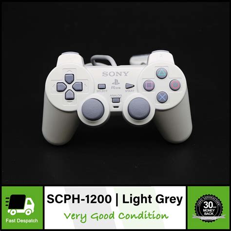 Official Sony Dualshock Light Grey White Ps1 Playstation Controller Inspirevideogames