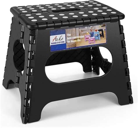 Acko 11 Inch Folding Step Stool 1PACK Plastic Foldable Step Stool For