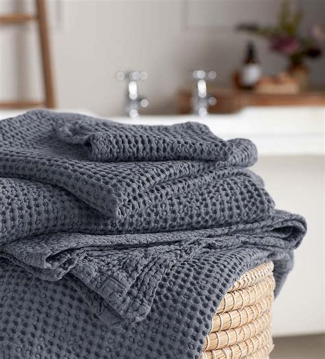 French Blue 100 Cotton Waffle Towels Theartistlabel