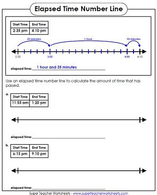 Calculate Elapsed Time Worksheets Minutes