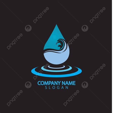 Gota De Agua Logotipo Plantilla Vector Símbolo Aqua Diseñador Vector