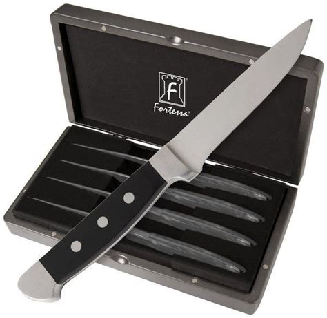 Fortessa Vaquero 4 Piece Serrated Steak Knife Set With Box 10 Inch