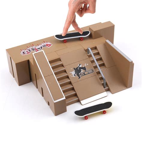 Fingerboard Skatepark Finger Skate Park Kit For Kids T Mini Finger