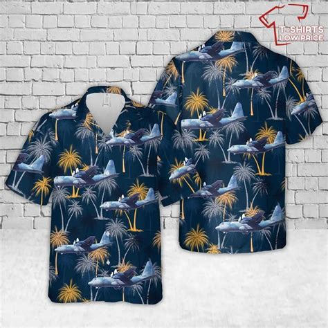 Us Air Force Lockheed C Hercules Aop Pocket Aloha Hawaiian Shirt