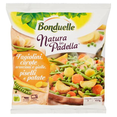 FAGIOLINI CAROTE PISELLI E PATATE NATURA IN PADELLA BONDUELLE