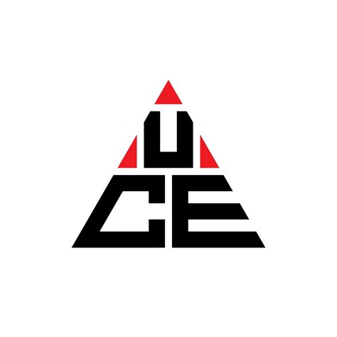 UCE triangle letter logo design with triangle shape. UCE triangle logo ...