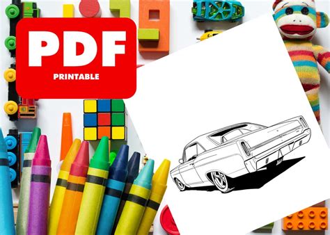 Hot Rod Printable Coloring Pages Adventure Awaits Coloring Etsy