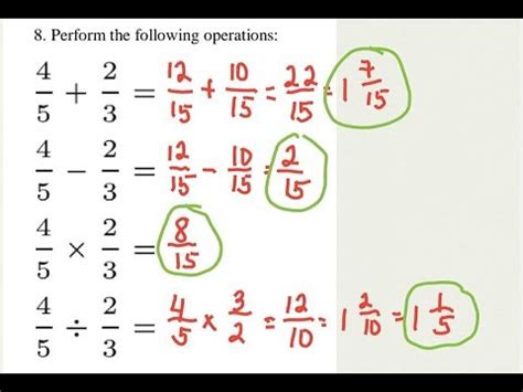 How To Add Subtract Multiply Divide Fractions