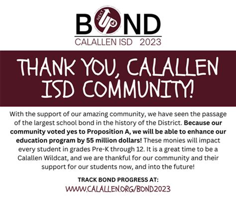 Calallen Isd Bond 2023 Bond 2023