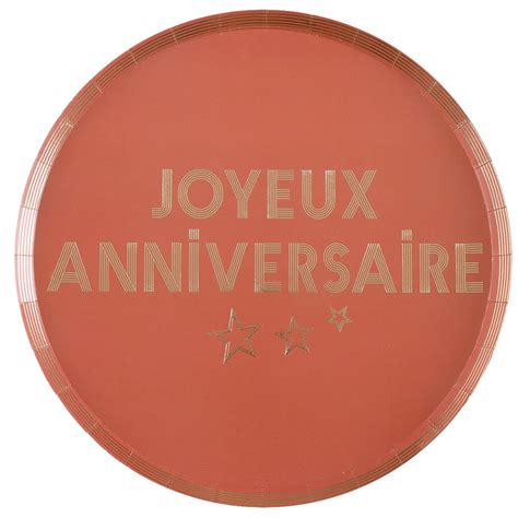 Assiettes Anniversaire Terracotta Joyeuses Fées Le partenaire de