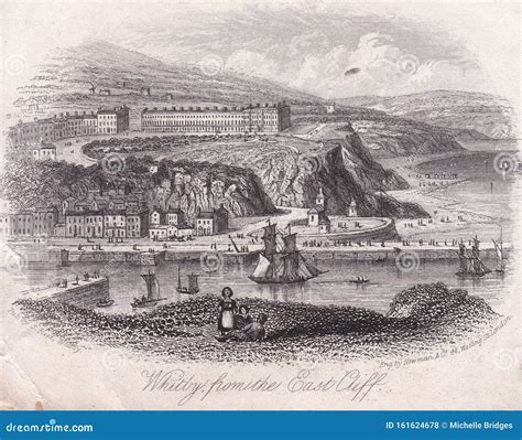 1800s Engraving Of Whitby Editorial Stock Photo Image Of Century