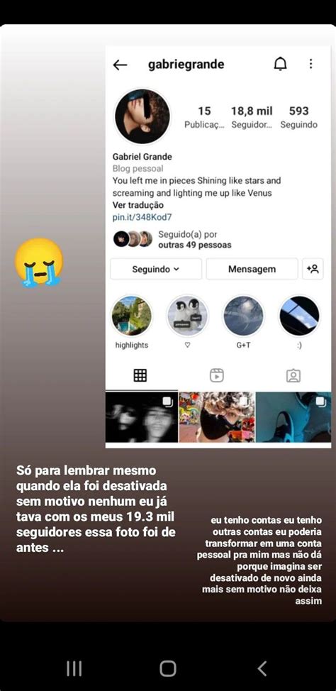 Pin De Gabriel Grande Em Conversas Do Gabriel Grande No Instagram E