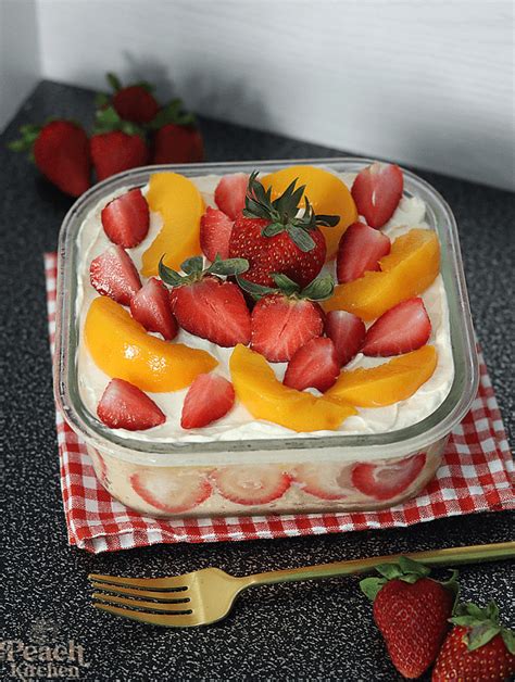 No Bake Strawberry Tres Leches Cake The Peach Kitchen