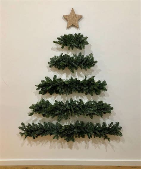 How To Make A Space Saving Christmas Tree Wall Christmas Tree Christmas Tree Decorations Diy