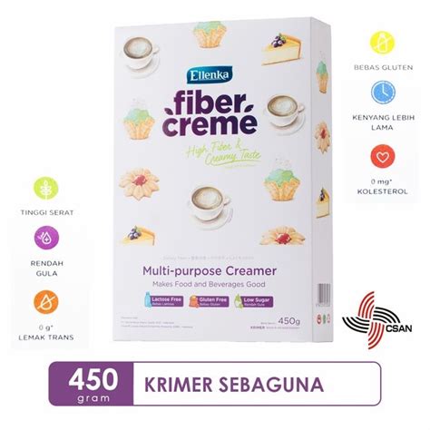 Jual Fiber Creme Ellenka Fibre Cream Creamer 450g Pengganti Santan