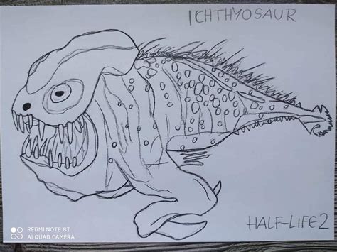 Half-Life 2 Ichthyosaur (Sketch Drawing) Fanart by DjMarrin02 on DeviantArt